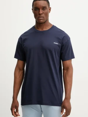 HUGO t-shirt męski kolor granatowy gładki 50534163