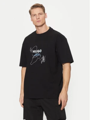 HUGO T-Shirt Nabion 50530441 Czarny Loose Fit