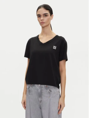 HUGO T-Shirt Nika_T-Shirt 50540046 Czarny Regular Fit