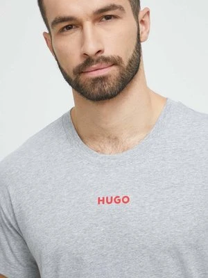 HUGO t-shirt piżamowy kolor szary z nadrukiem 50493057