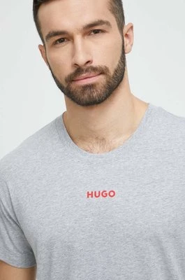 HUGO t-shirt piżamowy kolor szary z nadrukiem 50493057