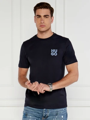 HUGO T-shirt | Regular Fit granatowy