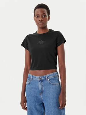 HUGO T-Shirt Rhinestone 50551404 Czarny Slim Fit