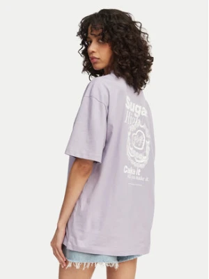 HUGO T-Shirt Tee 50560772 Fioletowy Oversize