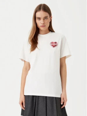 HUGO T-Shirt Vintage 50534545 Biały Boxy Fit