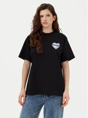 HUGO T-Shirt Vintage 50534545 Czarny Boxy Fit