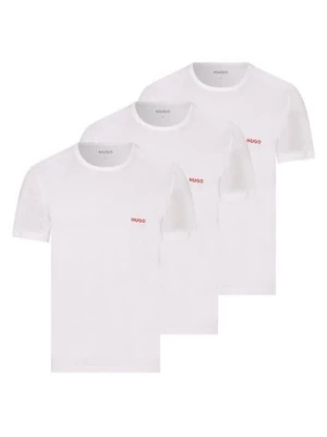 HUGO T-shirty pakowane po 3 szt. Mężczyźni Bawełna biały jednolity,