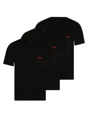 HUGO T-shirty pakowane po 3 szt. Mężczyźni Bawełna czarny jednolity,