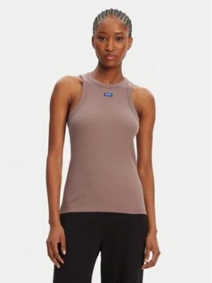 HUGO Top 50508857 Brązowy Slim Fit