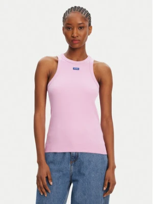 HUGO Top 50508857 Różowy Slim Fit