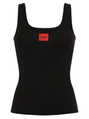 HUGO Top damski Kobiety Bawełna czarny jednolity,