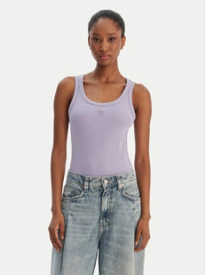 HUGO Top Datamia 50514489 Fioletowy Slim Fit