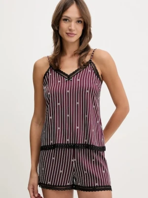 HUGO top piżamowy UNIQUE VEST damska kolor fioletowy 50556752