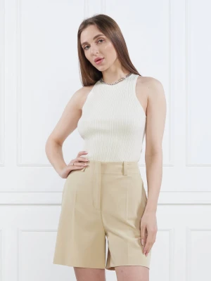 HUGO Top Shariza | Slim Fit kremowy