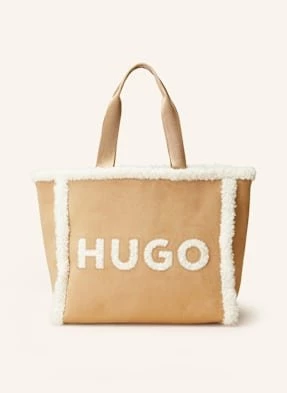 Hugo Torba Shopper Becky Ze Sztucznym Futrem beige