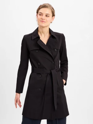 HUGO Trencz damski - Makares-1 Kobiety Bawełna czarny jednolity,