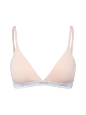 HUGO Trójkątny biustonosz damski - usztywniany Kobiety Bawełna różowy jednolity,