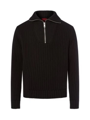 HUGO Troyer - Srigg Mężczyźni Bawełna czarny jednolity,