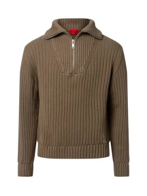 HUGO Troyer - Srigg Mężczyźni Bawełna szary|zielony jednolity,