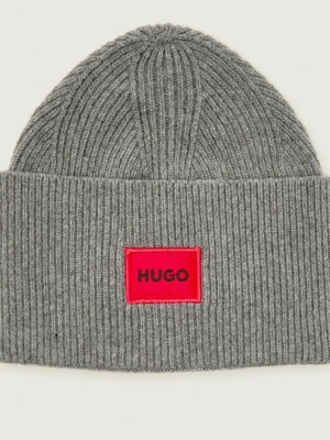 HUGO Wełniana czapka Xaff 6
