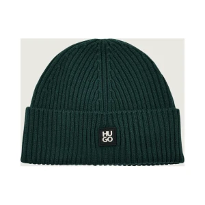 HUGO Wełniana czapka Xola_Metal