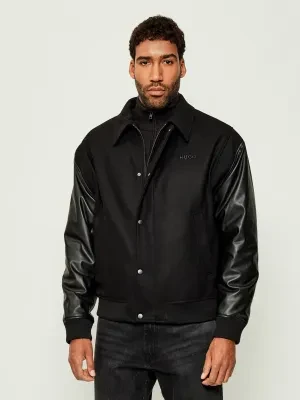 HUGO Wełniana kurtka bomber Barkus2541 | Relaxed fit