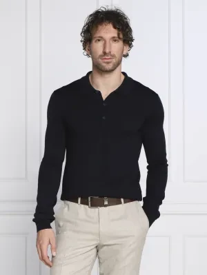 HUGO Wełniane polo San Pepe | Slim Fit