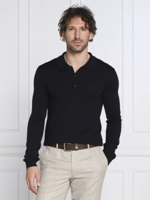 HUGO Wełniane polo San Pepe | Slim Fit