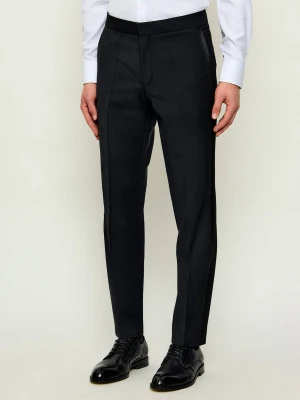 HUGO Wełniane spodnie Hesten224E1X | Extra slim fit