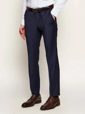 HUGO Wełniane spodnie HestenM204X | Extra slim fit
