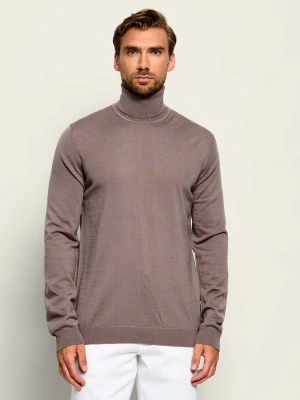 HUGO Wełniany golf San Thomas-M | Regular Fit beżowy