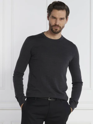 HUGO Wełniany sweter San Cedric-M1 | Regular Fit grafitowy