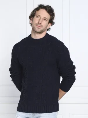 HUGO Wełniany sweter Scablito | Regular Fit