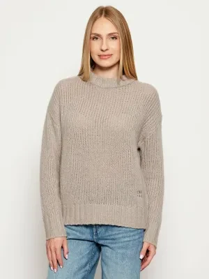 HUGO Wełniany sweter Sloossy | Oversize fit