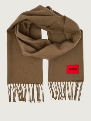HUGO Wełniany szal Juster_35 khaki