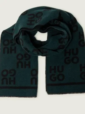HUGO Wełniany szal Martyn