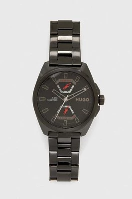 HUGO zegarek męski kolor czarny