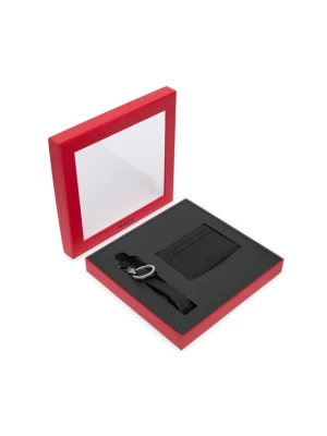 HUGO Zestaw prezentowy GBHM Key Chain&C.Case 50573603 Czarny