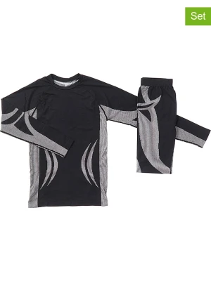 HULABALU 2-częściowy zestaw bielizny funkcyjnej w kolorze czarno-szarym rozmiar: 140-152