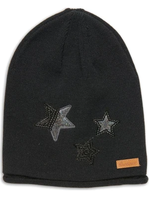 HULABALU Czapka beanie "Glitter" w kolorze czarnym rozmiar: onesize
