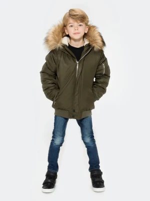 HULABALU Kurtka zimowa "Murmask" w kolorze khaki rozmiar: 122 / 128