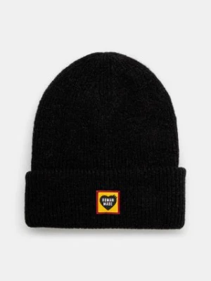 Human Made czapka z domieszką wełny Big Beanie kolor czarny z grubej dzianiny HM28GD026