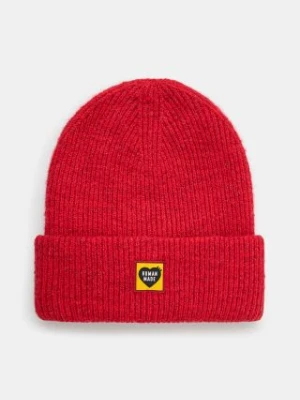 Human Made czapka z domieszką wełny Big Beanie kolor czerwony z grubej dzianiny HM28GD026