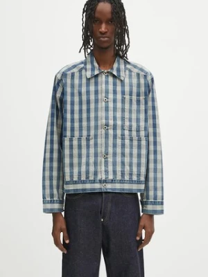 Human Made koszula bawełniana Work Jacket męska kolor niebieski relaxed z kołnierzykiem klasycznym HM29JK010