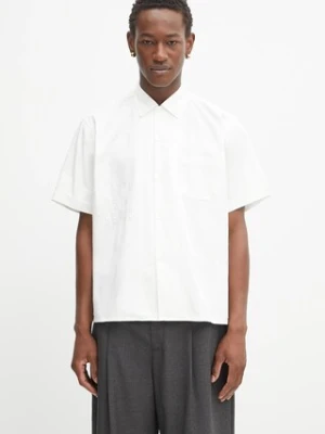 Human Made koszula bawełniana Woven męska kolor biały relaxed z kołnierzykiem button-down HM29SH022