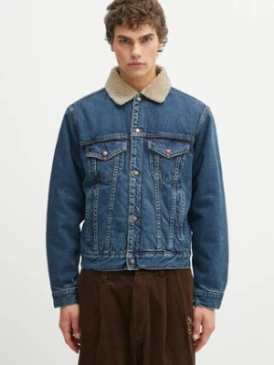 Human Made kurtka jeansowa bawełniana BOA LINED kolor niebieski przejściowa HM30JK004