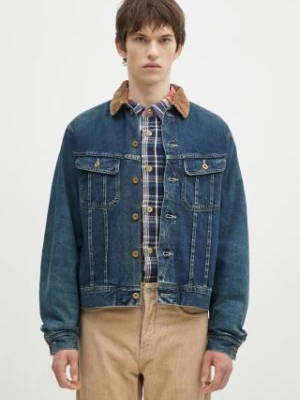 Human Made kurtka jeansowa Blanket Lined Denim Work Jacket męska kolor granatowy przejściowa HM28JK010