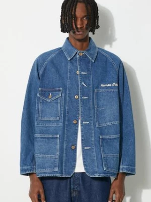 Human Made kurtka jeansowa Denim Coverall Jacket męska kolor granatowy przejściowa HM27JK017