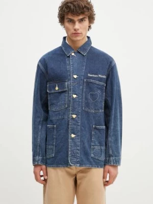 Human Made kurtka jeansowa Denim Coverall Jacket męska kolor granatowy przejściowa HM28JK002