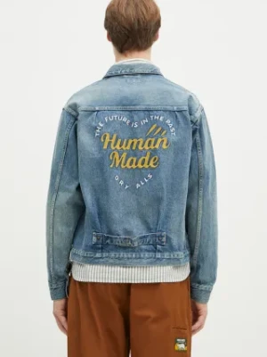 Human Made kurtka jeansowa Denim Work Jacket Future kolor niebieski przejściowa HM29JK003